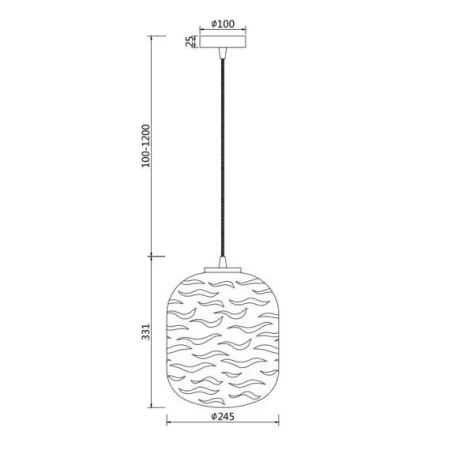 Lamp wisząca – Dunas P058PL-01B - Maytoni
